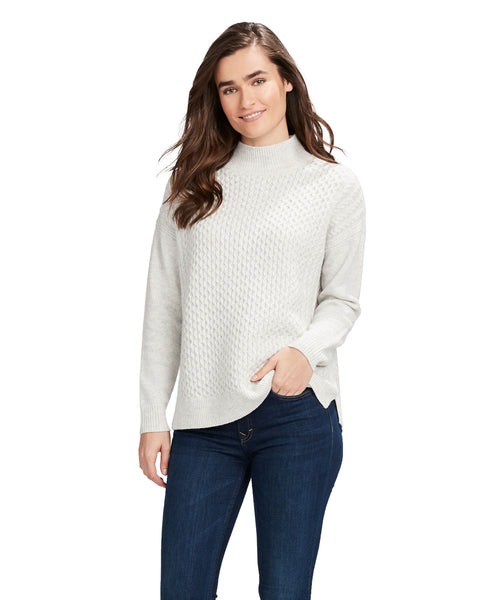 Vineyard Vines | Aran Stitch Mock Neck Sweater