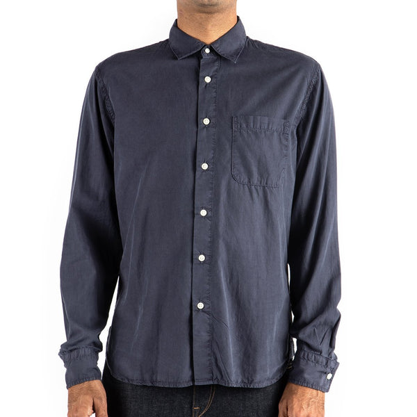 Hiroshi Kato | "The Ripper" Long Sleeve French Seam Shirt | Tencel & Cotton Blend