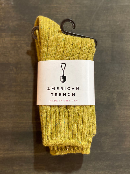 American Trench | Women's Wool Silk Boot Sock | Lime