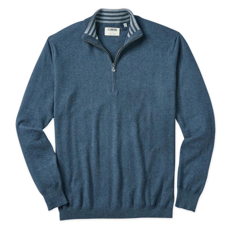 Linksoul | Cotton-Cashmere Quarter-Zip Sweater