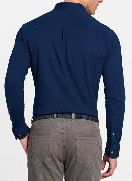 Peter Millar | Ridgeway Jersey Indigo Sport Shirt