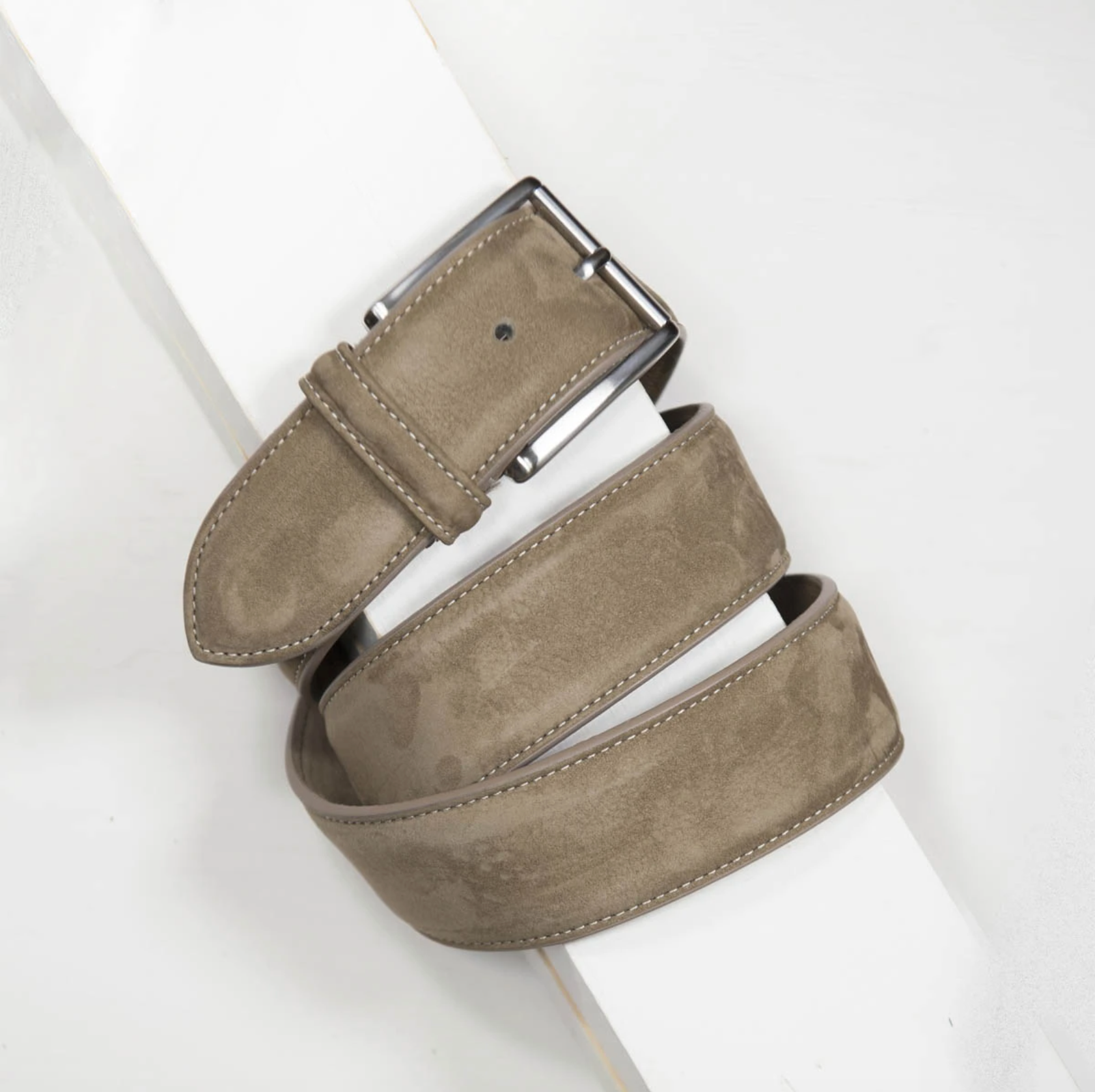 Andersons | Taupe Nubuck Soft Suede Leather Belt