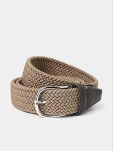 Andersons | Light Brown Woven Textile Belt