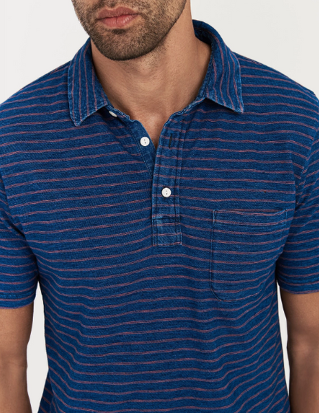 Faherty | Short Sleeve Indigo Polo