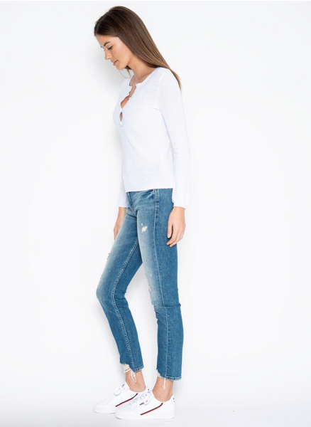 One Grey Day | Sterling Long Sleeve Henley