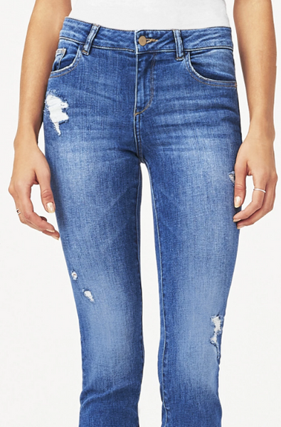 DL1961 | Mara Ankle High Rise Instasculpt Straight Jean | Ventura