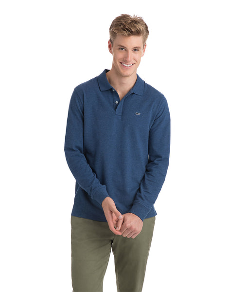 Vineyard Vines | Long Sleeve Stretch Heather Pique Polo