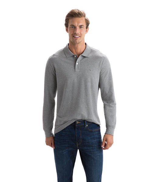 Vineyard Vines | Long Sleeve Stretch Heather Pique Polo