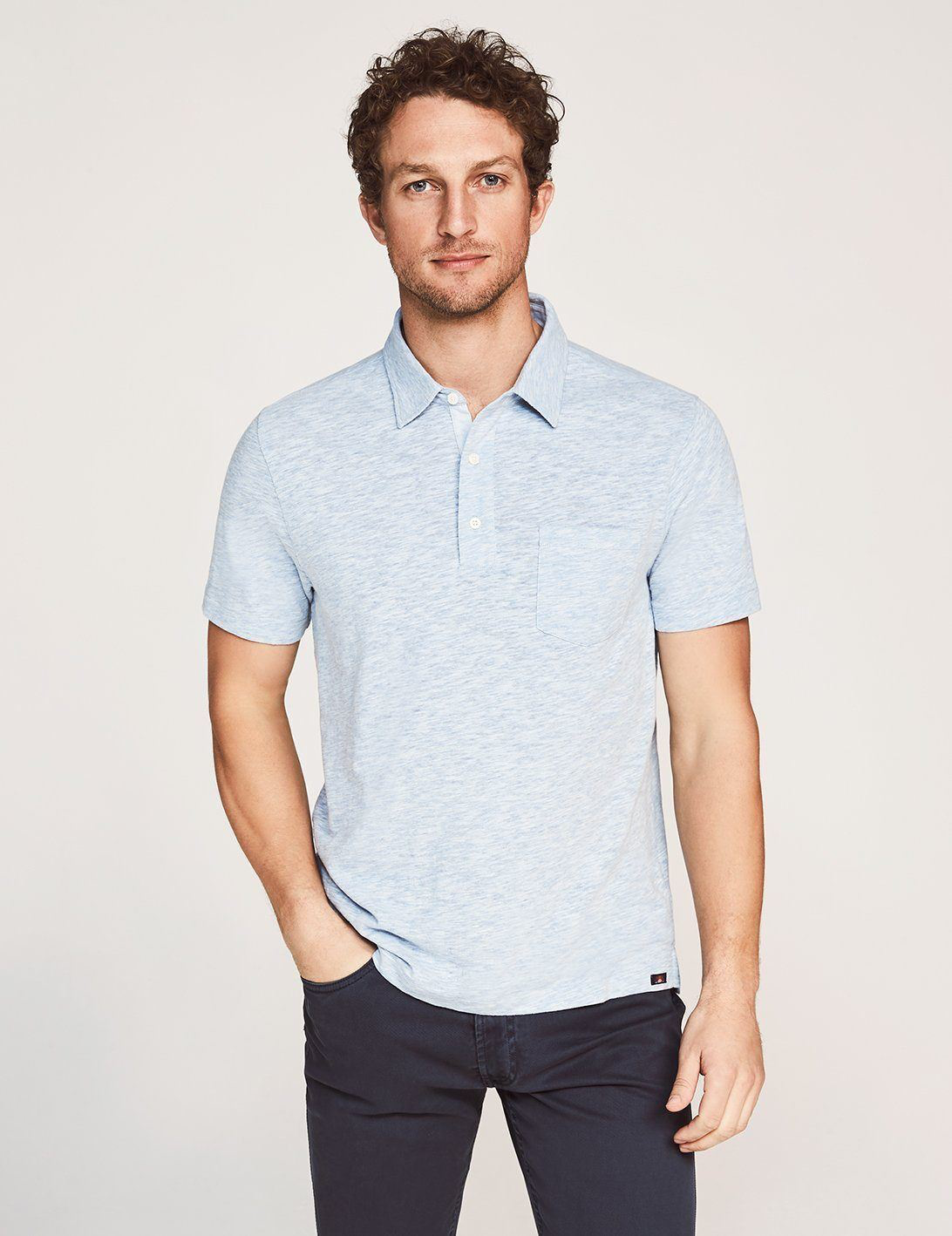 Faherty | Short-Sleeve Heather Polo