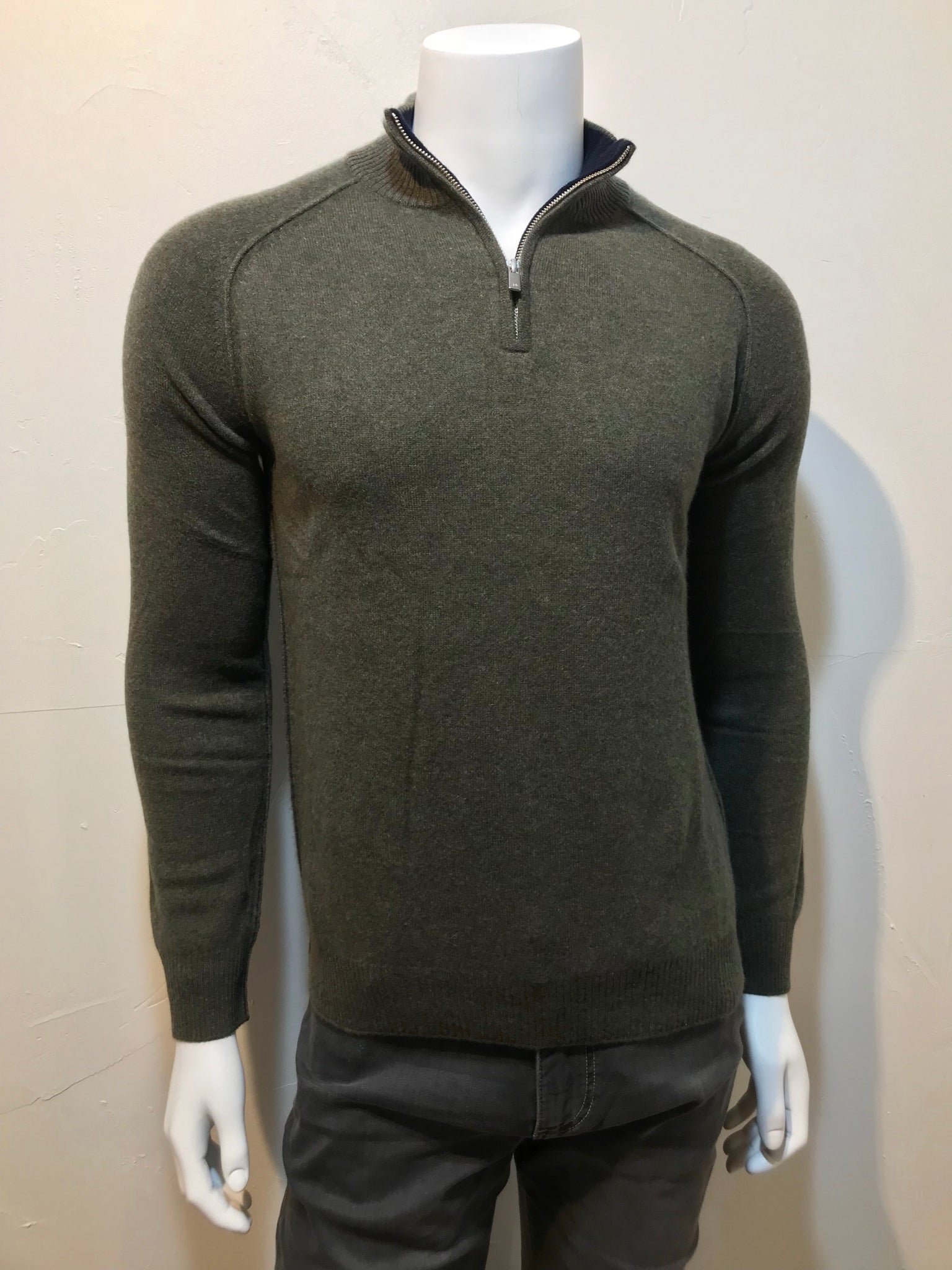 Naadam | Textured Quarter Zip Raglan Mock